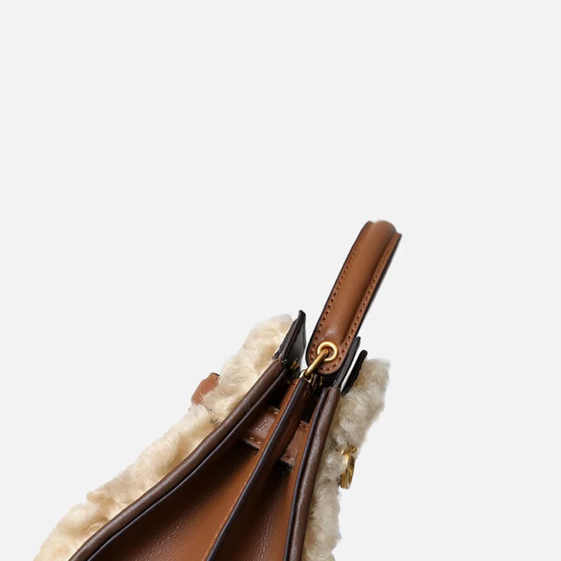

2021New Winter Wool Ladies Hand Bags Fashion Crossbody Bags For Women High Quality Leather Shoulder Bags Bolsas Feminina
