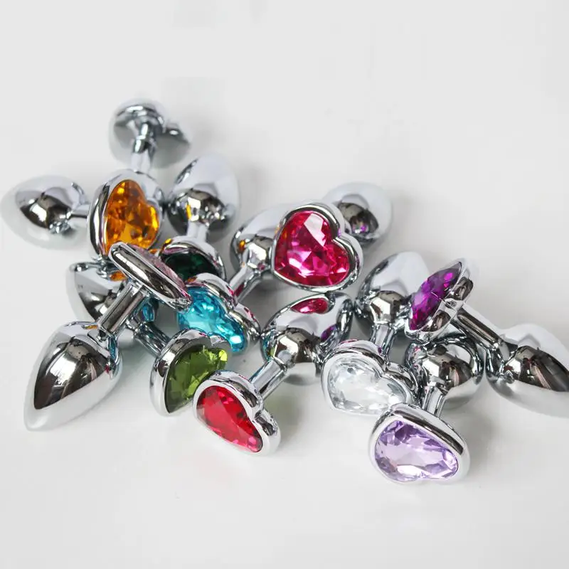 Металлическая Анальная пробка в форме сердца анальная из нержавеющей стали