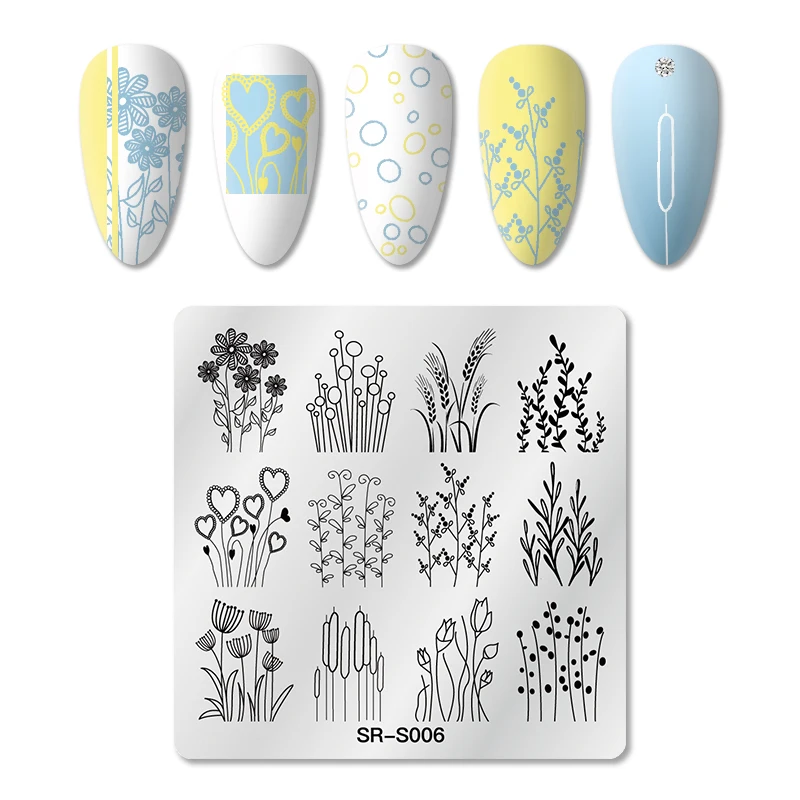 Шаблоны для стемпинга ногтей Mtssii трафарет из нержавеющей стали инструменты