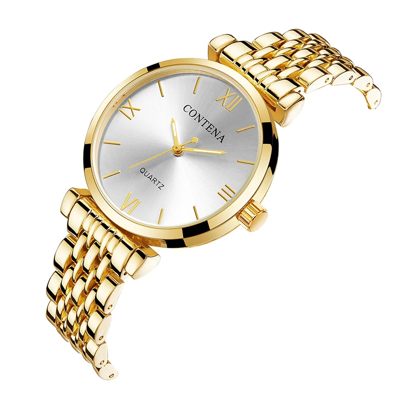 

Luxury Brand Contena Quartz Watches All Stainless Steel Women Watch Reloj Mujer Ladies Clock 2020 Relogio Feminino