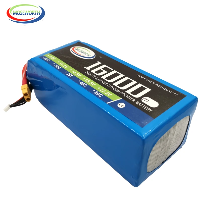 Аккумулятор LiPo 6S 22 2 в 16000 мАч 25C для радиоуправляемого вертолета дрона