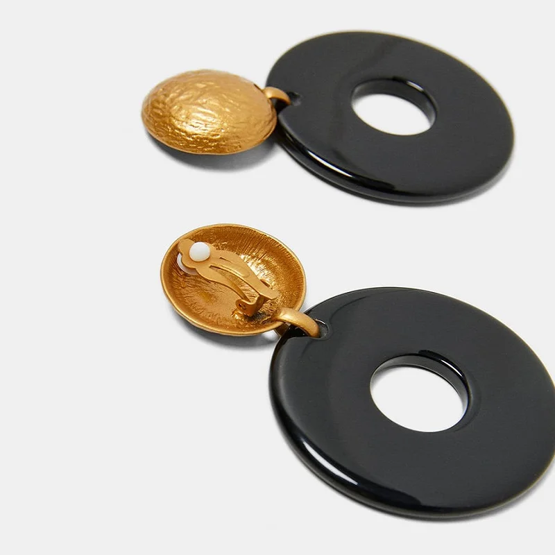 Новые круглые серьги из смолы европейские и американские большие брендовые