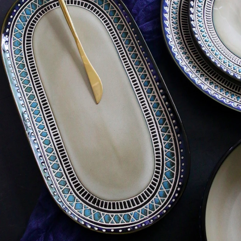 Мультяшный набор посуды керамическая кухонная тарелка для завтрака еда блюда