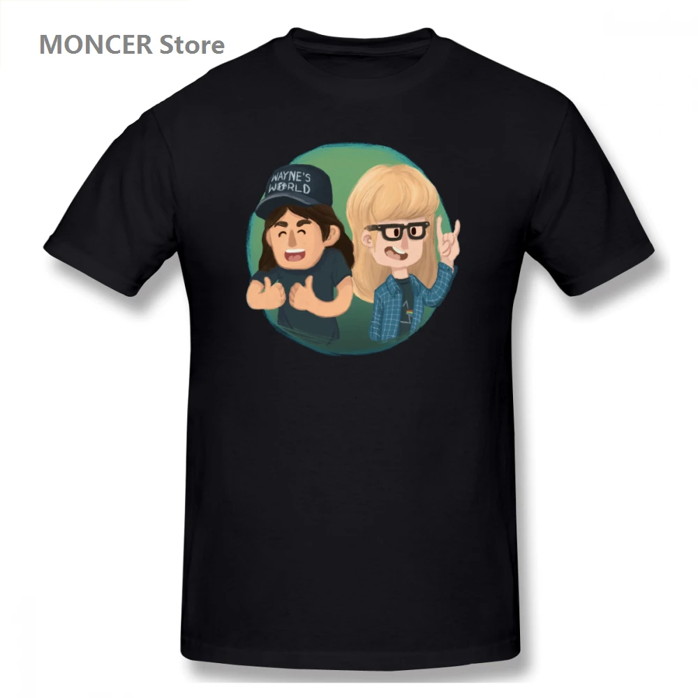 

Wayne S Worlds Waynes Worlds(3) Men's Basic Short Sleeve T-Shirt Casual Wayne's World Schwing T-shirts