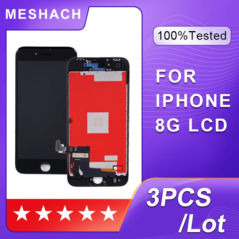 ЖК-дисплей 2 шт. 3 шт./лот цена для iPhone оптовая продажа сборка сенсорный экран Apple 8 8G