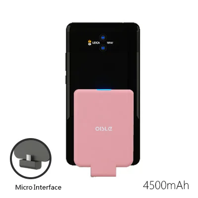 Micro USB Pink Миниатюрный 4500 мАч micro usb зарядный внешний резервный аккумулятор зарядное устройство чехол для samsung S7 S8 S9 Xiaomi Honor 9 10 Lite V20 - Цвет: Micro USB Pink
