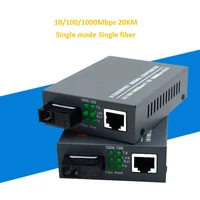 1 pair sc port rj45 port a and b singlemode optical fiber media converter 101001000m single fiber transceiver