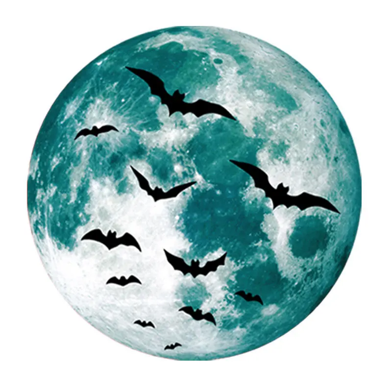 

Diy Pvc Luminous Bat Wall Stickers Removable Glow In Dark Decal Halloween Party Decoration
