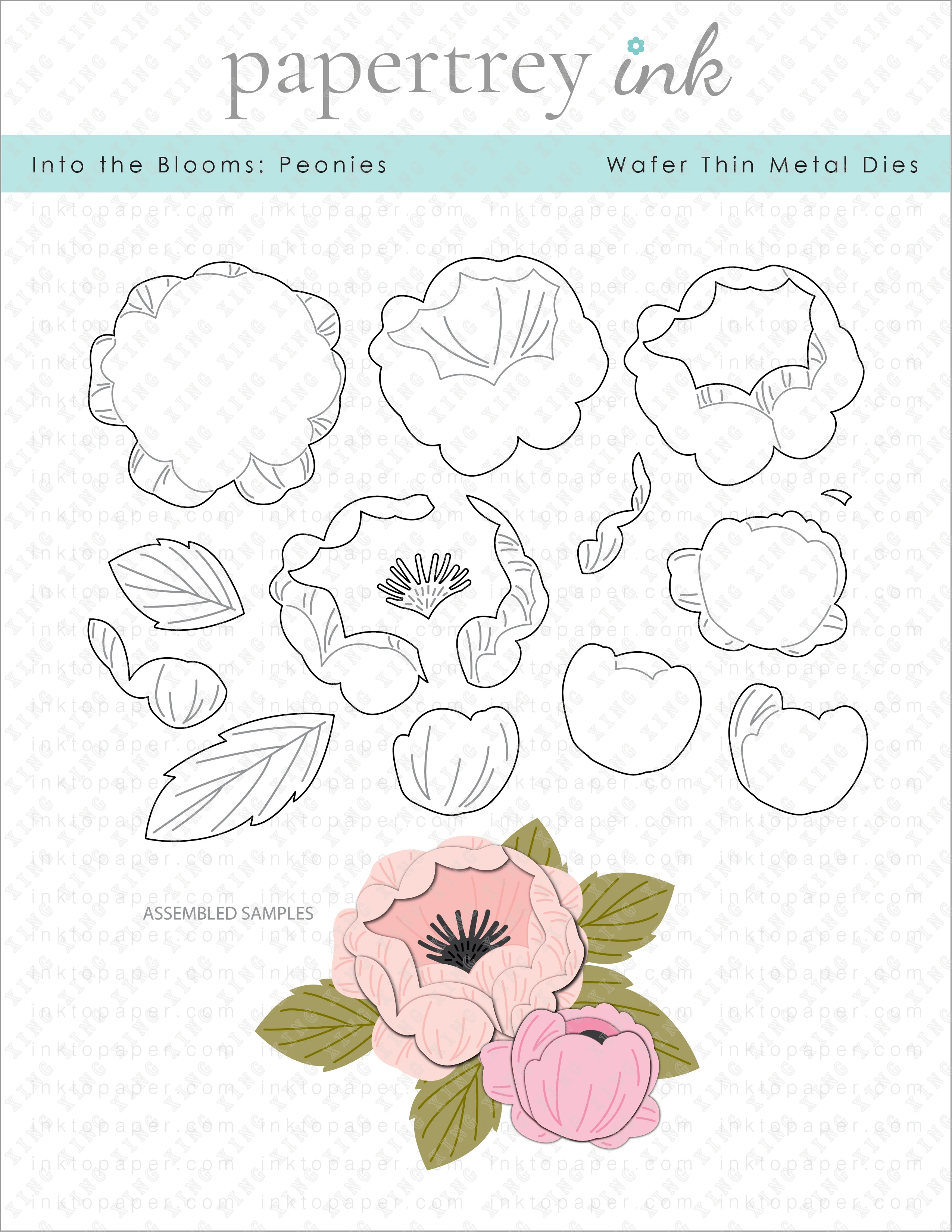 

Hot Sale New Embossing Template Into the Blooms Peonies Metal Cutting Dies Scrapbook Diary Decoration Diy Greeting Card Handmade