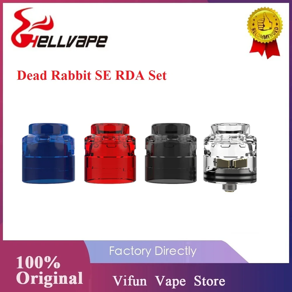 Набор RDA Hellvape Dead Rabbit SE 24 мм с четырьмя стойками и колпачком dead rabbit V2 положительным