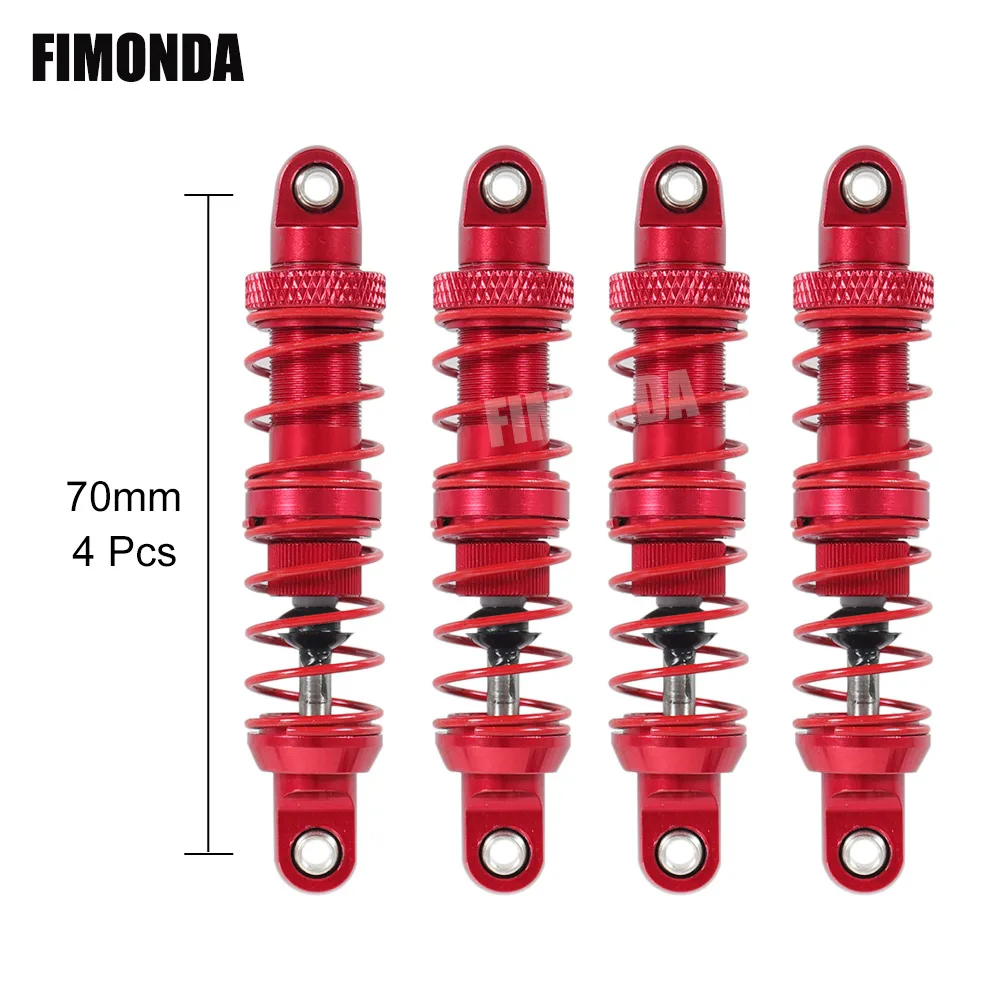 FIMONDA 4 шт. двойные Пружинные металлические удары красный 70 мм 80 90 100 110 120 для 1/10 RC