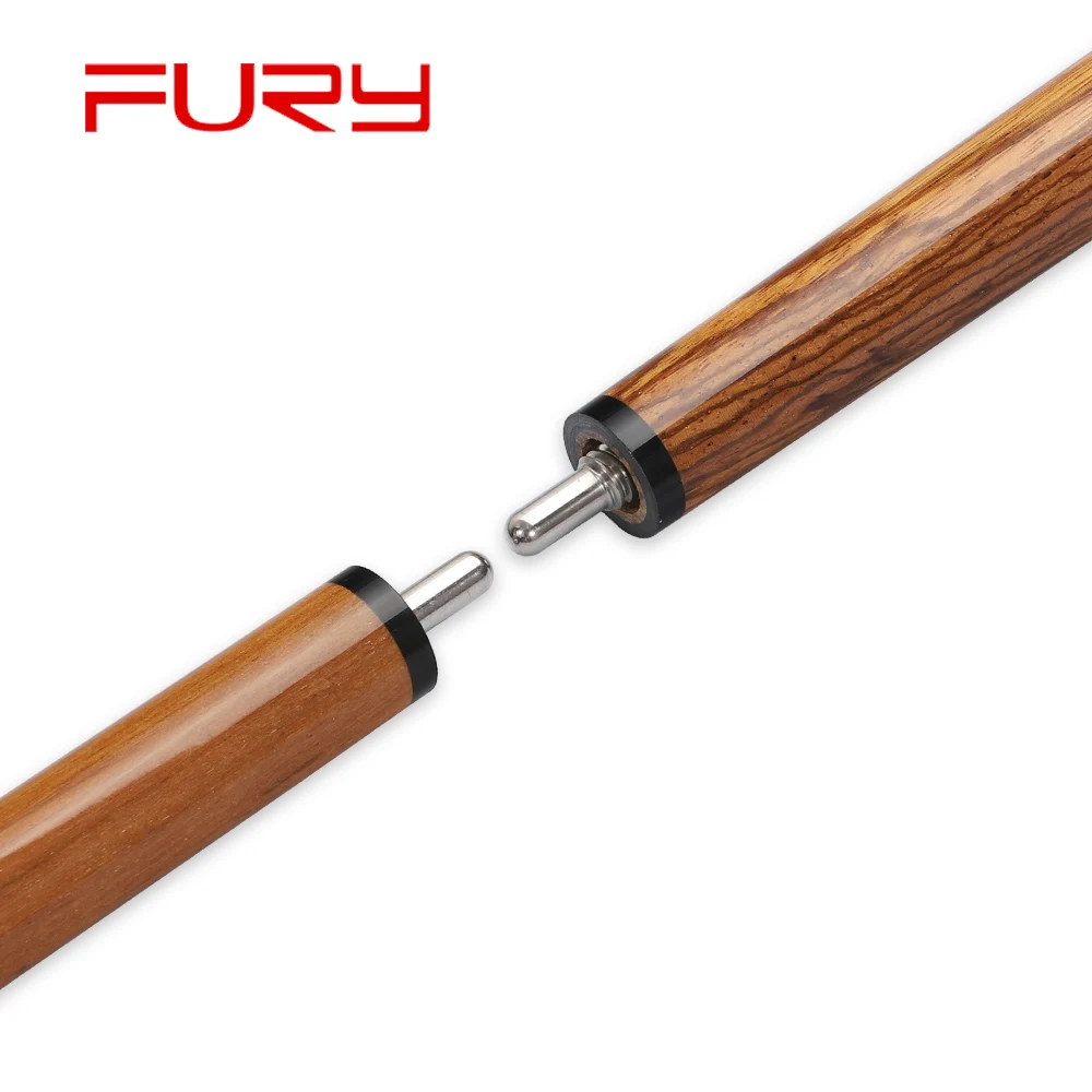 Бильярдный Кий FURY JPW 2/6 13 мм 107 см кончик G10 кленовый вал черный бакелитовый зажим