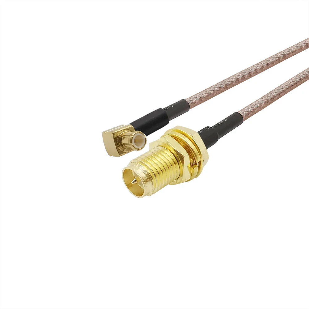 

RP-SMA Female to MCX Male Right Angle RG316 Low Loss Pigtail Cable RF coaxial coax cable assembly for router, booster and WLAN