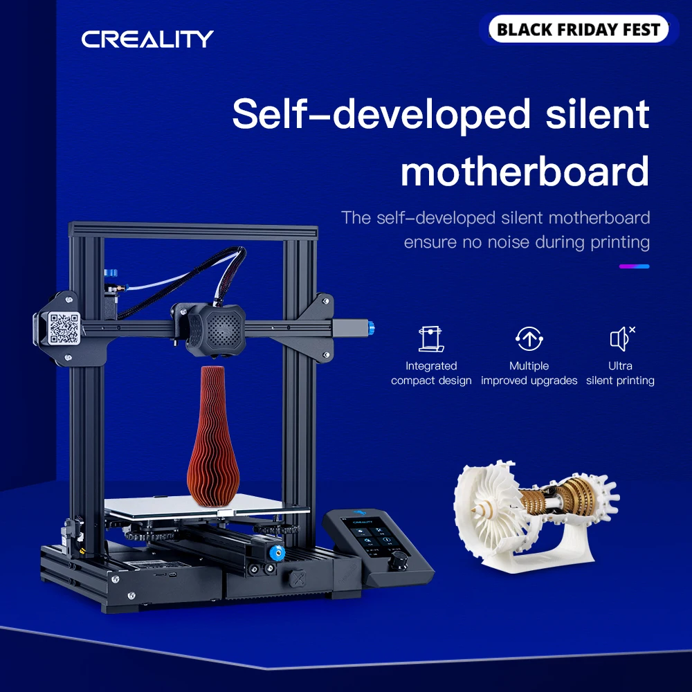 3D принтер creality ender 3 v2 /pro/для 175 мм PLA PETG ABS нейлон/из России/anycubic/комплект
