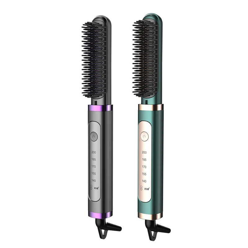

Multifunctional Electric Hair Straightener Brush Heated Brushe Ceramic Curler Hot Comb Men Beard Hair Straight Tool