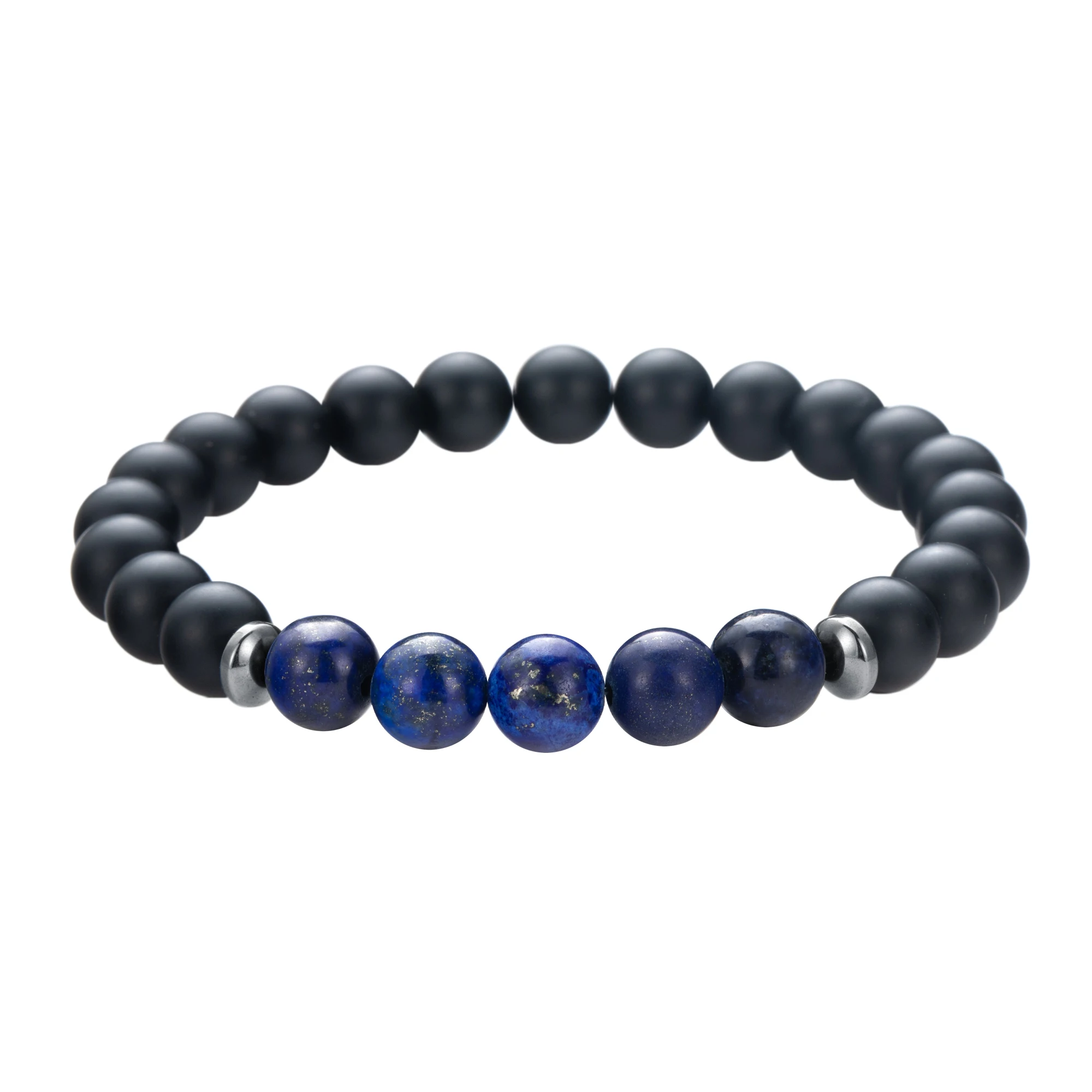 QIMOSHI браслеты для йоги из натурального камня женщин 8 мм чакра матовый оникс