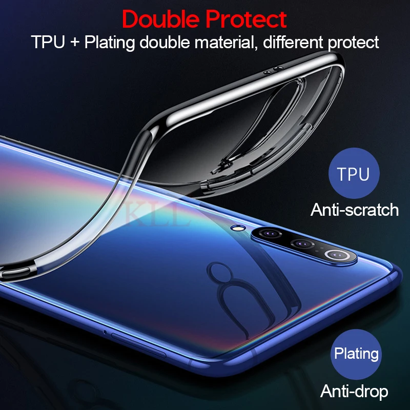 Мягкий прозрачный ТПУ чехол с покрытием для Xiaomi Mi 9 8 SE 9T Max 3 2 Mix F1 A2 Lite Redmi K20 Pro Note 7 6 5