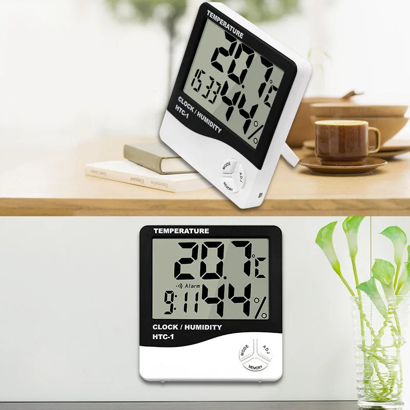 Метеорологическая станция HTC-1 Комнатный термометр с ЖК дисплеем | Инструменты
