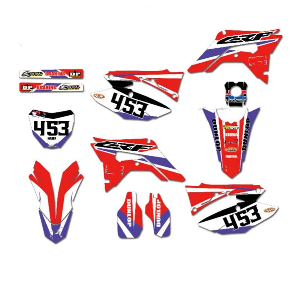 Графические наклейки для Honda 450 CRF 450R 2017 2018 2019 2020 CRF450 TEAM CRF250R 2021 250R | Автомобили и