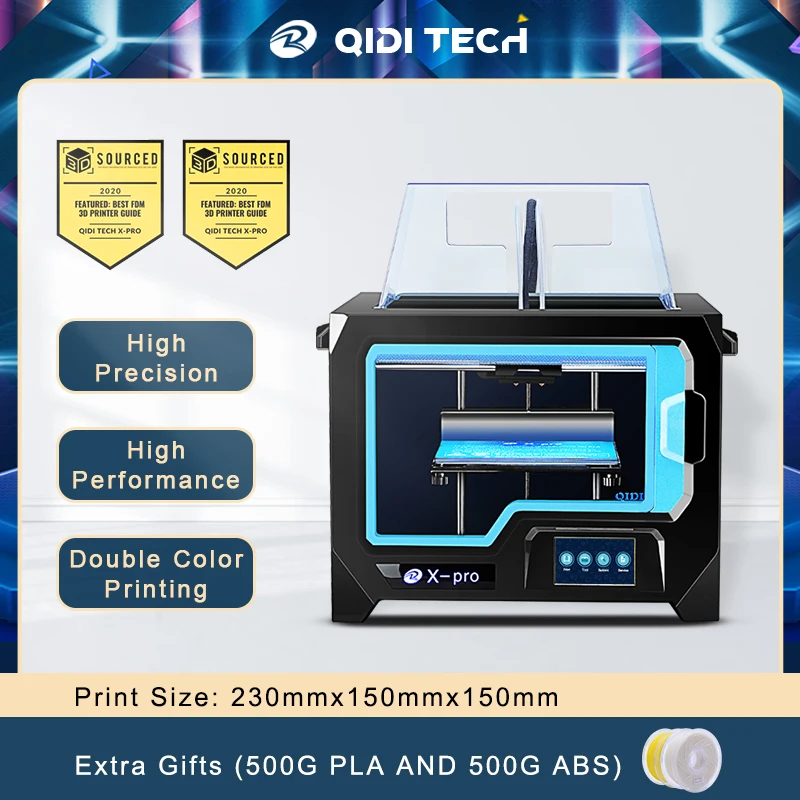 QIDI технология двойной экструдер FDM 3D принтер модель X Pro Высокое - Цена: 32 787,90 руб.