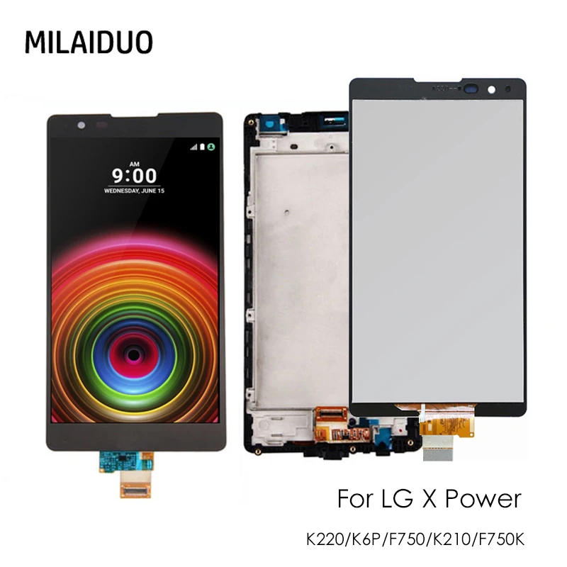 ЖК дисплей для LG X power K220 K6P F750 K210 F750K K220DS кодирующий преобразователь сенсорного