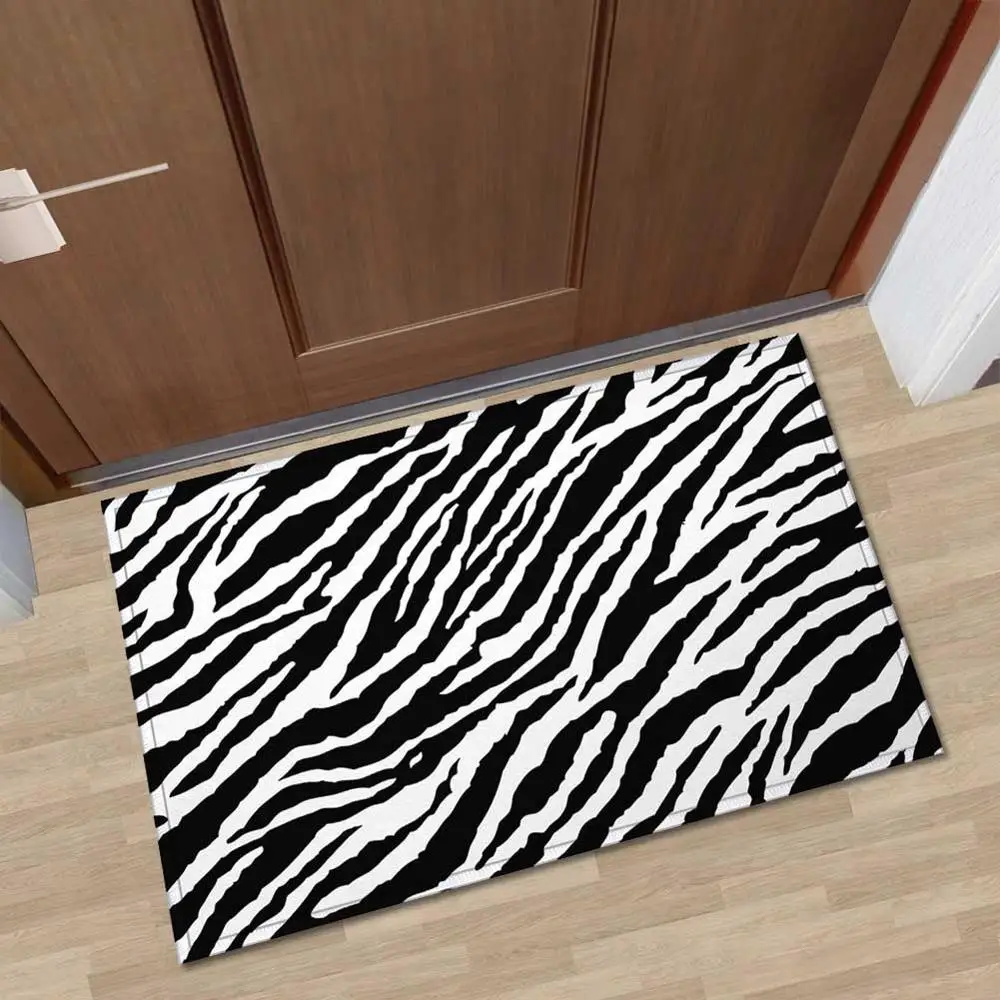 Нордический меховой напольный коврик с 3D принтом животных входной нескользящий