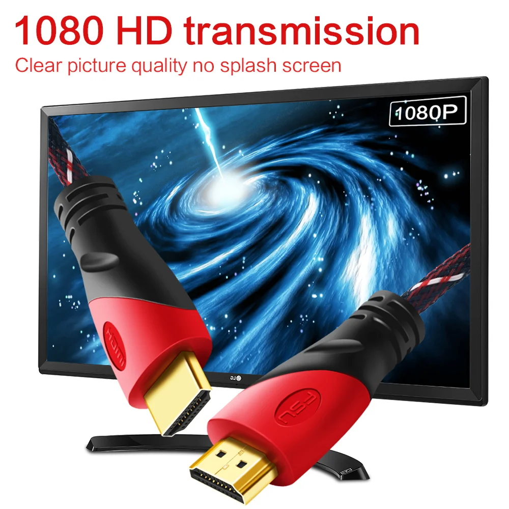 

New Cable Video Cables HDMI To HDMI Cable Gold Plated 1.4 1080P 3D Cable for HDTV Splitter Switcher PS3/4 0.5m 1m 3m 5m 10m 15m