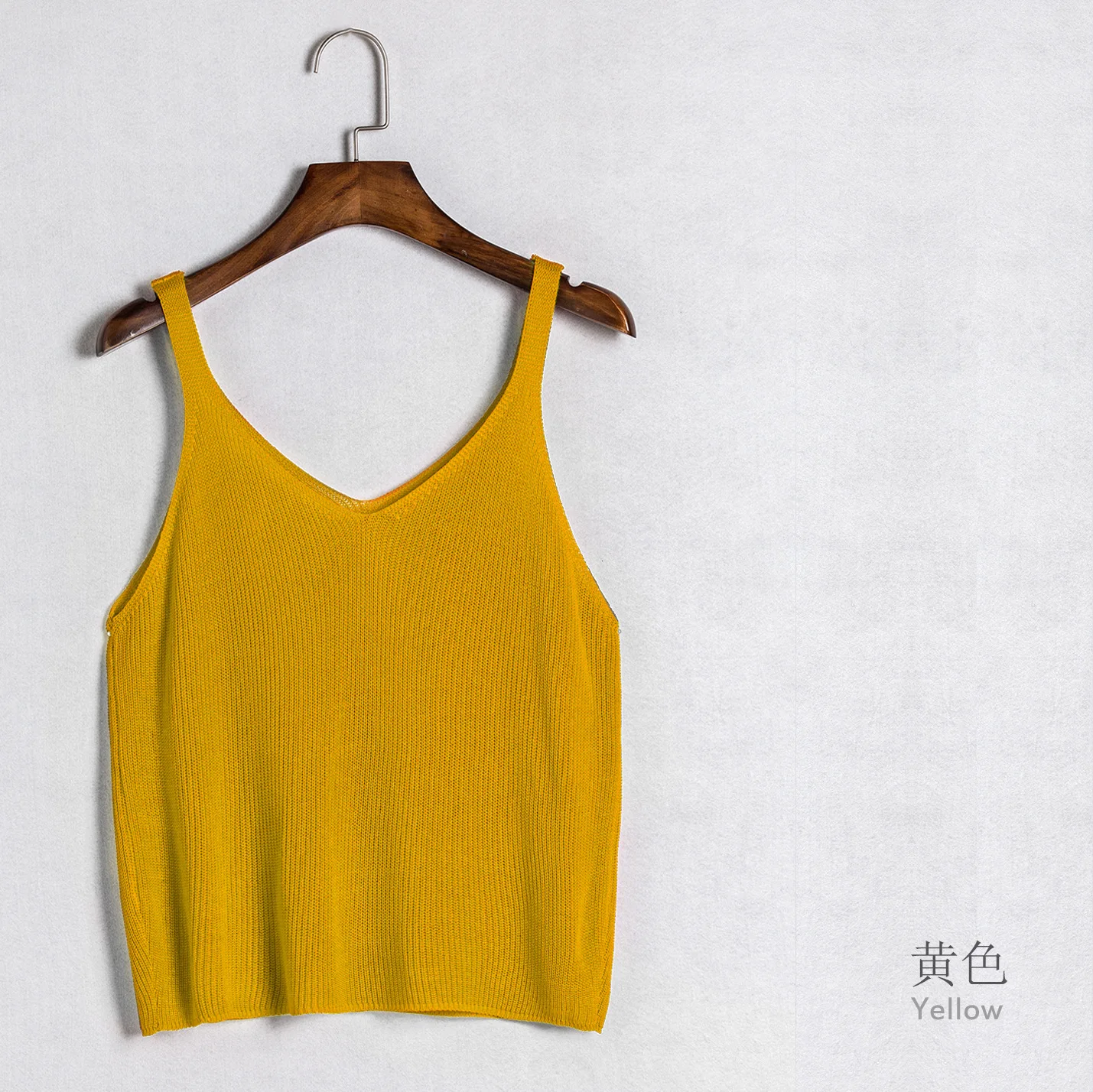 

Women Homewear Halter Tops Summer V Neck Top Spaghetti Strap Camisole Girls Knitted Short Sexy Sleeveless Cami Top Crop Knit Top