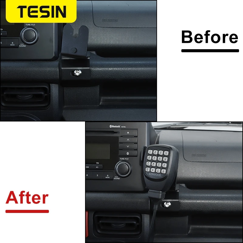 tesin car bracket for suzuki jimny car walkie talkie mobile phone clip support bracket for suzuki jimny 2019 2020 accessories free global shipping