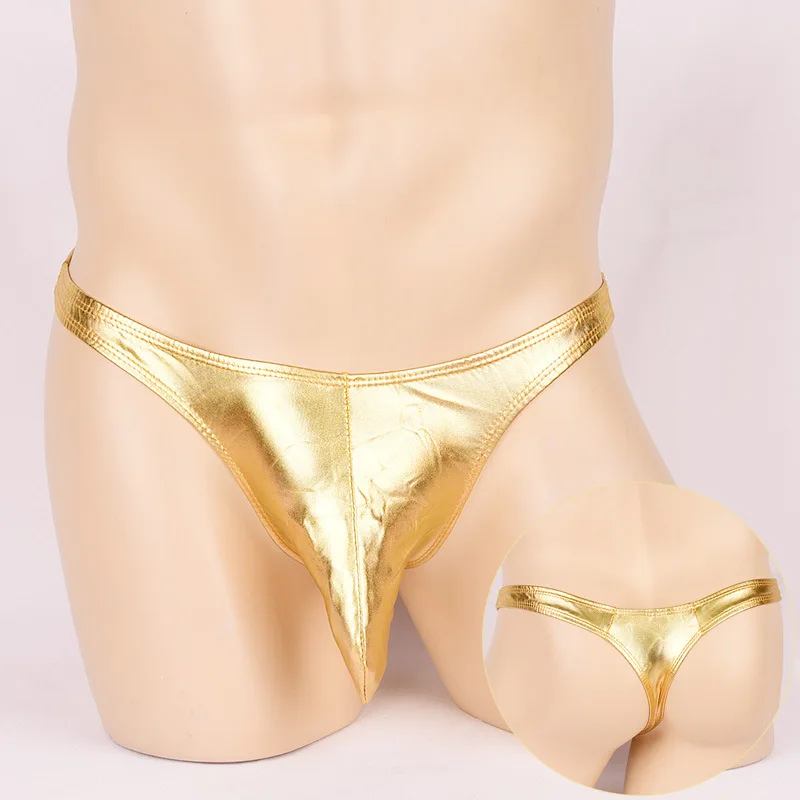 Bronzing мужское бикини из искусственной кожи эротическое нижнее белье для геев| |