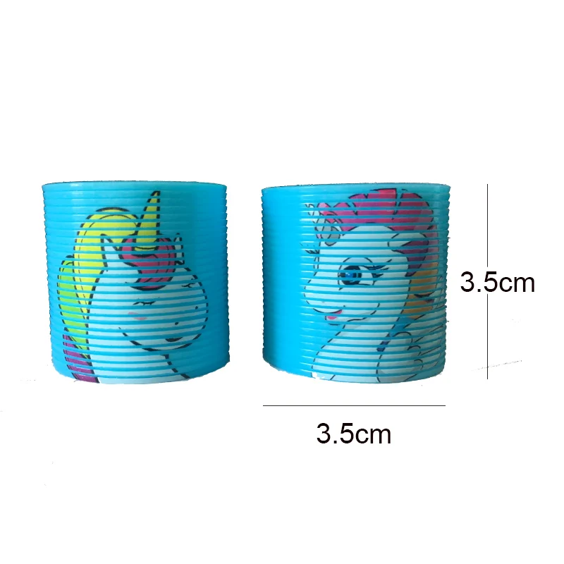 B-3.5 x 3.5cm Детские игрушки с радужной расцветкой, модные детские разноцветные радужные круглые складные пластиковые Пружинные катушки, игрушки для детей, креативные развивающие игрушки - Цвет: B-3.5 x 3.5cm