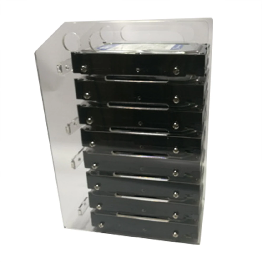 diy acrylic hard disk shelf transparent 3 5inch hdd enclosure for 346810 hard disk expansion card for chia mining miner rig free global shipping