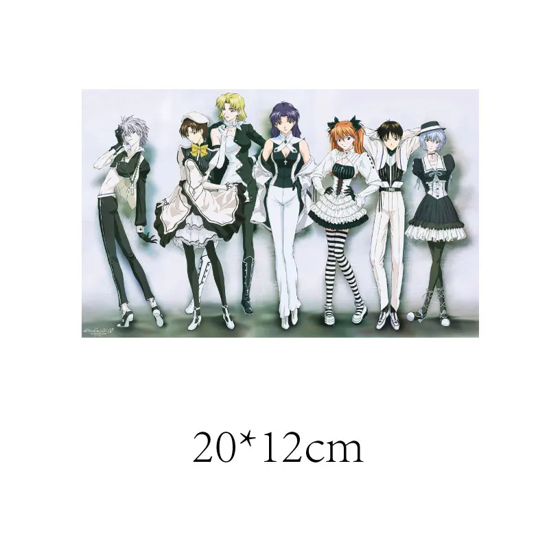 

Evangelion Rei Ayanami Patches on Clothes Iron-on Transfers for Clothing Thermoadhesive Patches Thermal Stickers Fusible Patch