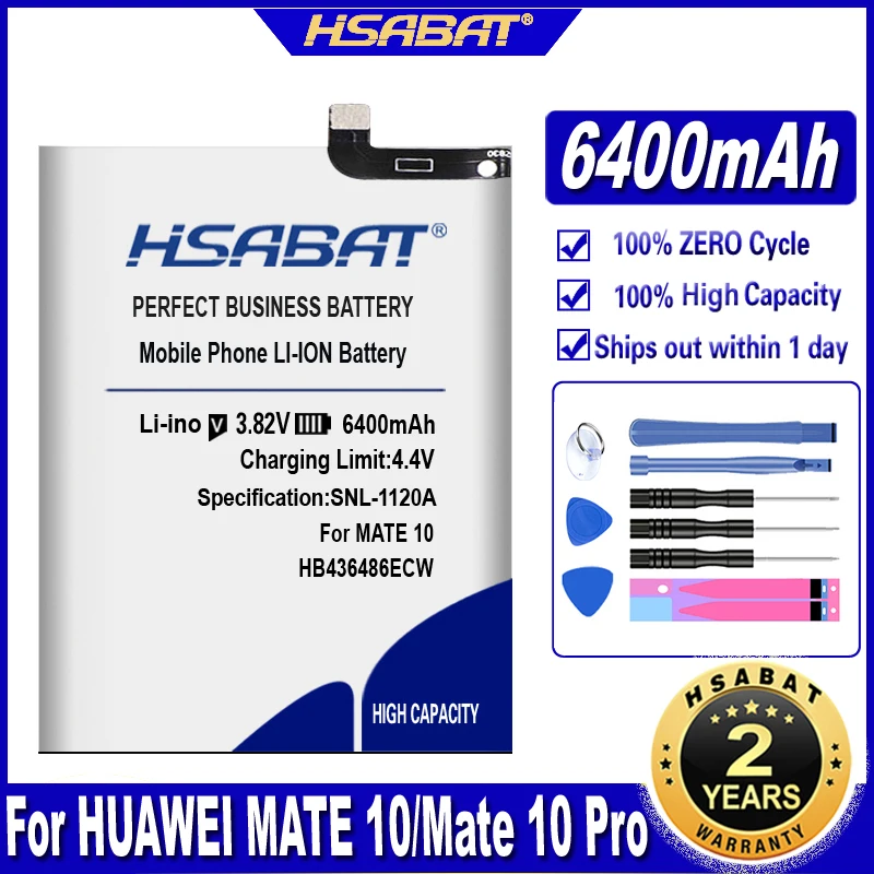 Аккумулятор HSABAT HB436486ECW для HUAWEI MATE 10/Mate 10 Pro/P20 Pro AL00 L09 L29 TL00/Mate 20/Mate 20 pro/Honor V20/Mate X 6400