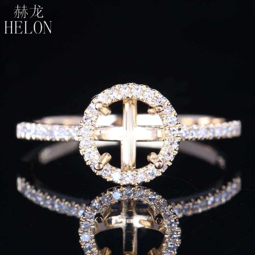 Кольцо женское круглое из желтого золота 10 к 6 мм с бриллиантами | Кольца