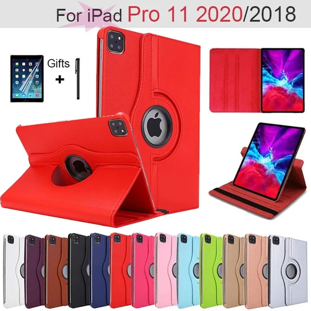 

Чехол-накладка для iPad Pro 11, 360 и 2020, из искусственной кожи, с поворотом на 2018 градусов