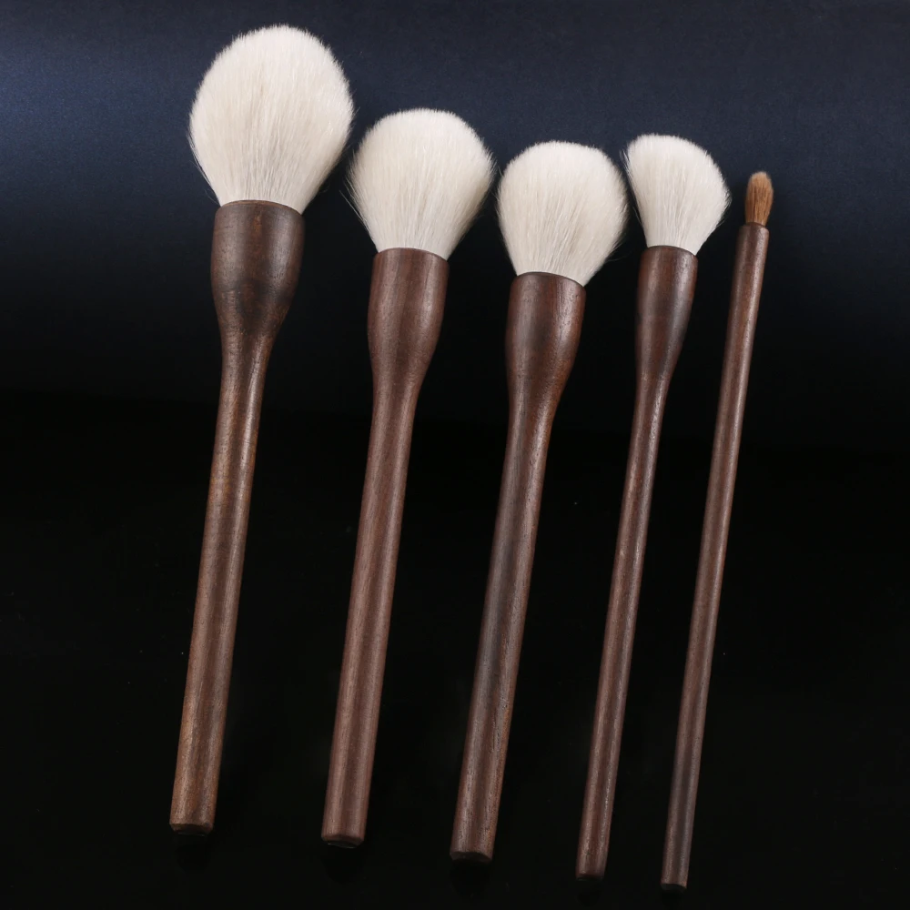 Набор кистей для макияжа BEILI натуральная древесина грецкого ореха контур пудры 5