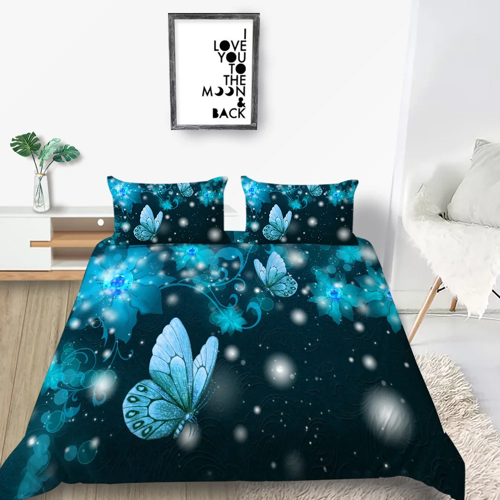 Горячая Распродажа Комплект постельного белья с бабочками романтическая