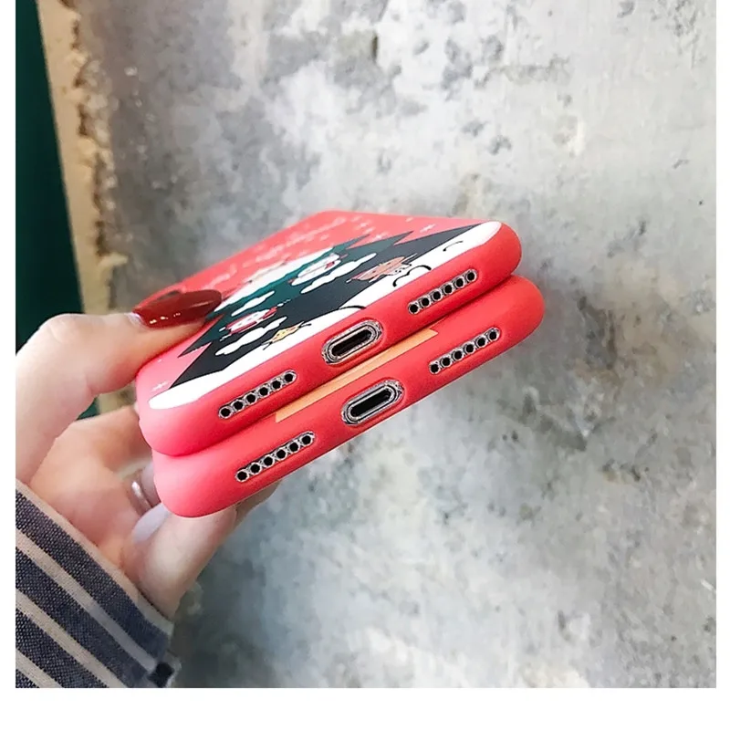 Рождественский чехол с рисунком оленя для iPhone XR XS Max X 5 5S мягкий силиконовый