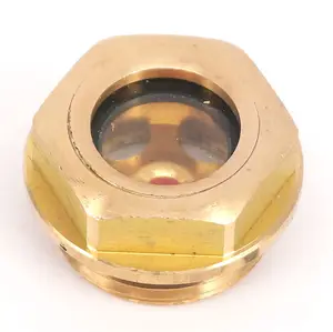Резьба 34 дюйма, наружная резьба BSP, латунный уровень масла, стекло, окно, Шестигранная головка для коробки передач воздушного компрессора