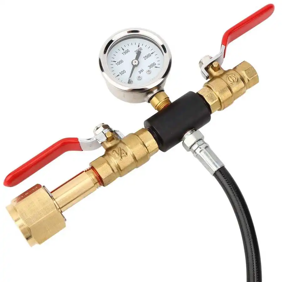 

Practical Stainless Steel Single Tube Soda CO2 Charging Valve Adapter with Gauge G5/8G1/2W21.8 G1/2