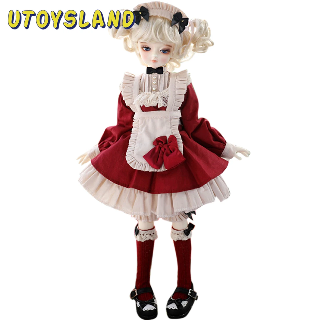 Фартук горничной платье комплект одежды для шарнирной куклы 1:3 1:4 1:6 (без куклы)