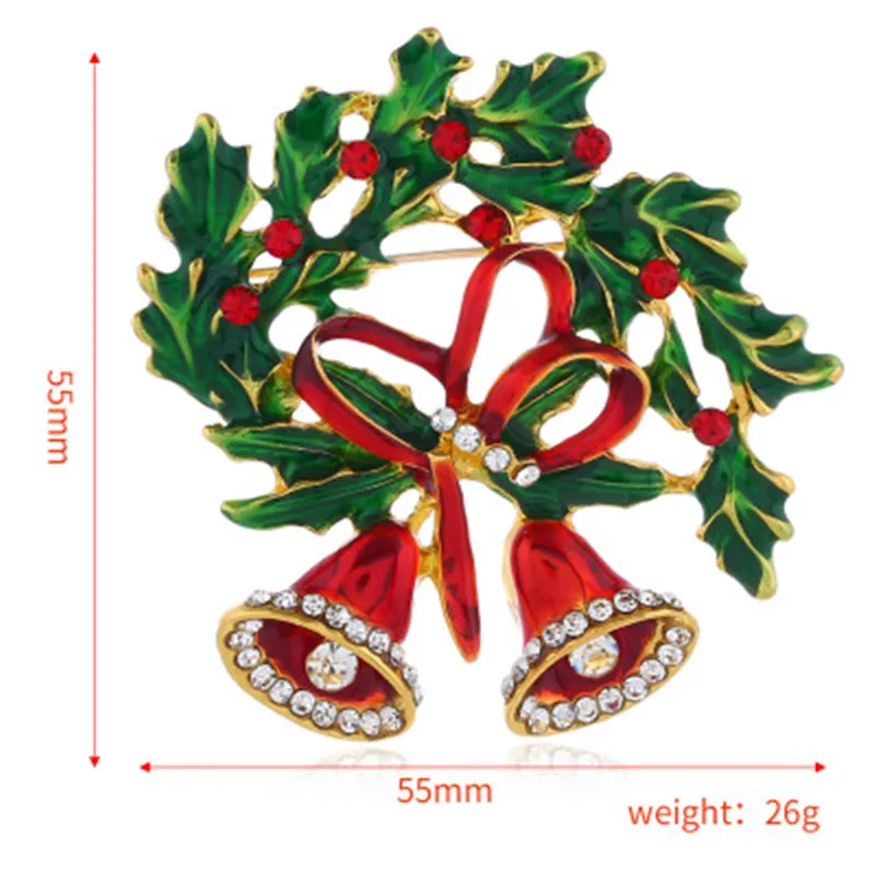 Рождественский Колокольчик Броши подвески из сплава масляные творческие