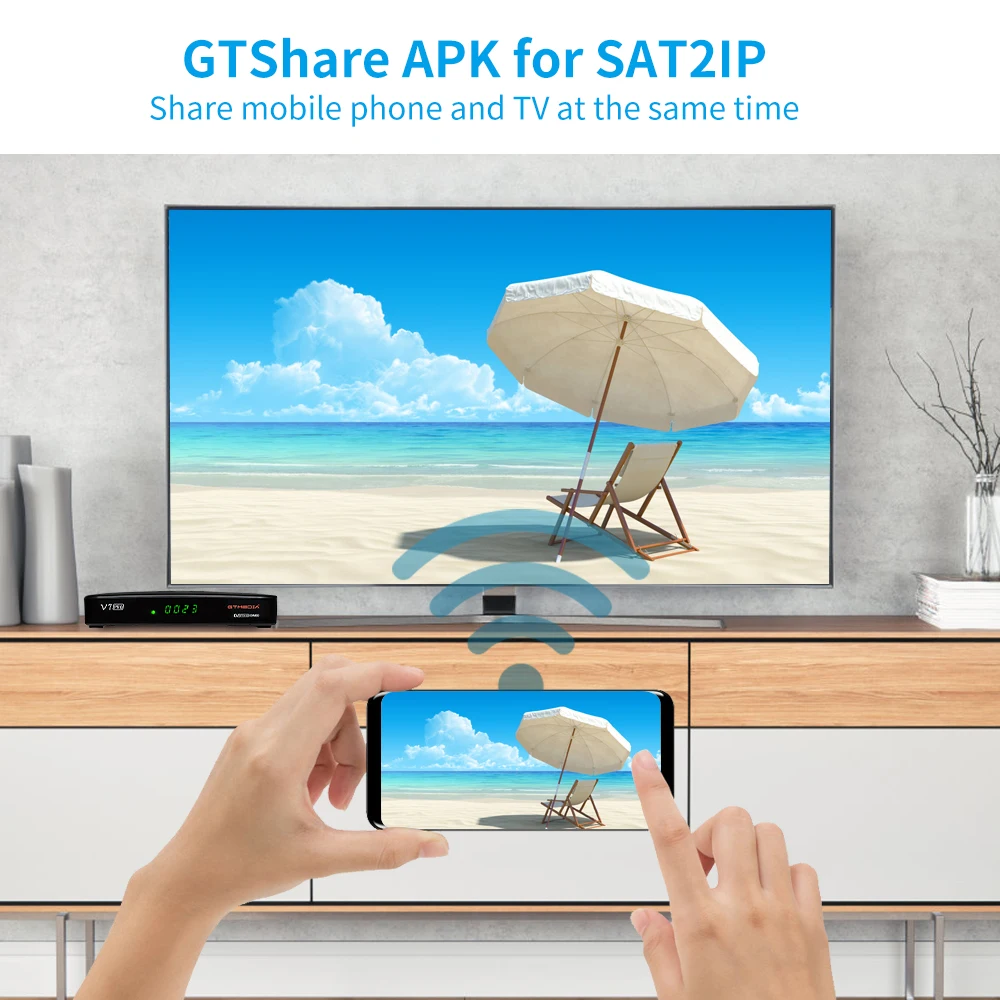 Новый цифровой декодер для телевизора dvb S2X + T2 GTMEDIA V7 pro Combo спутниковый ресивер H.265
