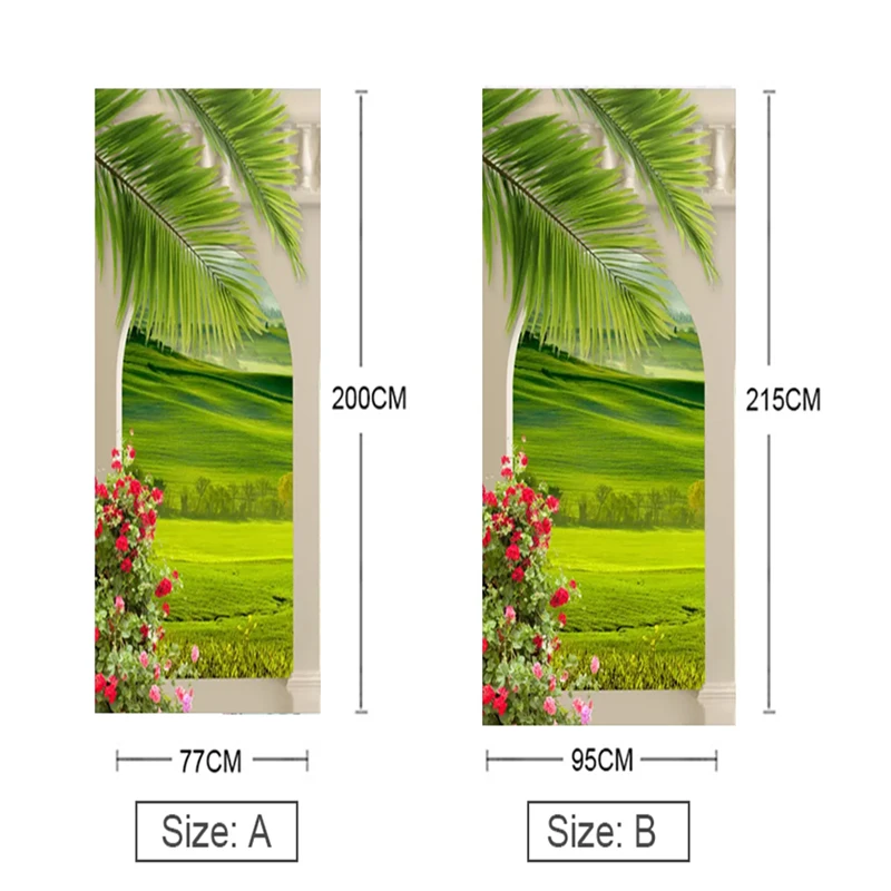 2 шт./компл. ПВХ Самоклеящиеся наклейки на дверь балкона|Дверные наклейки| |