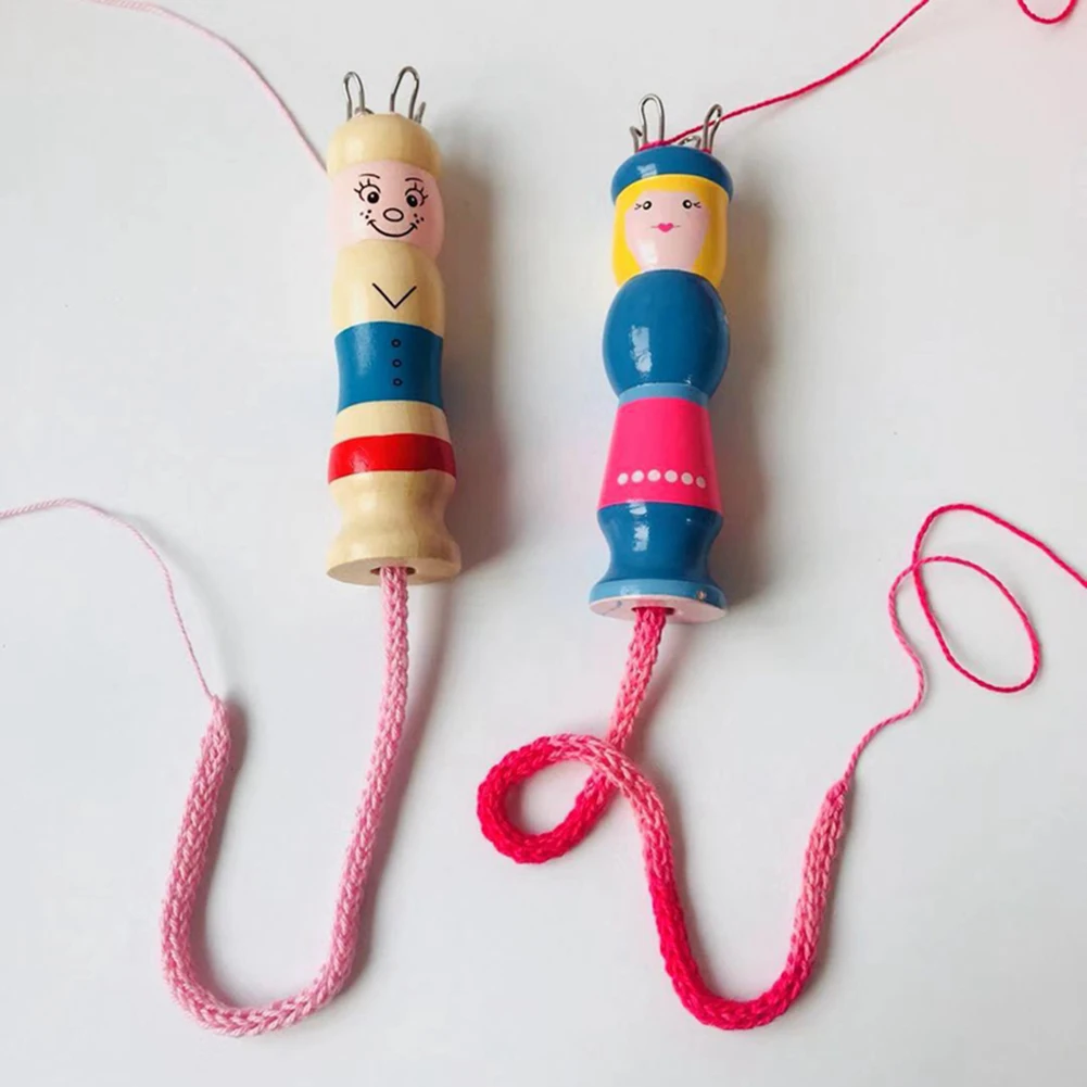 Wooden Knitting Loom Rope Weaving Tool Doll Braided Maker Yarn Wool Set Children Handmade Knitter | Дом и сад