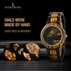 Новый дизайн деревянные часы ценный Тум дерево с чернилами Синяя Смола мужские женские наручные часы уникальный подарок мужские часы BOBO