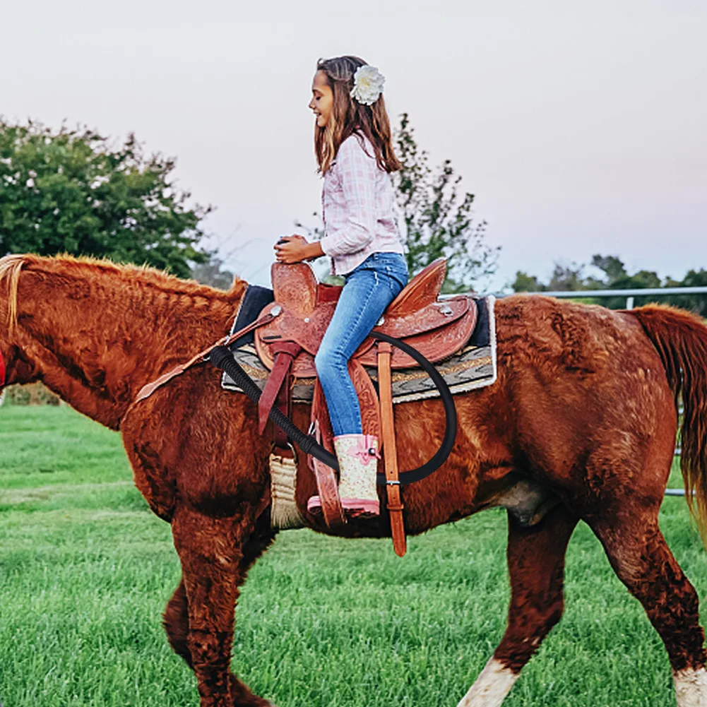 

1meter Cosplay Crop Soft Equestrianism Riding Stage Performance Rubber Lash Training Racing Outdoor Sports Horse Whip Harness