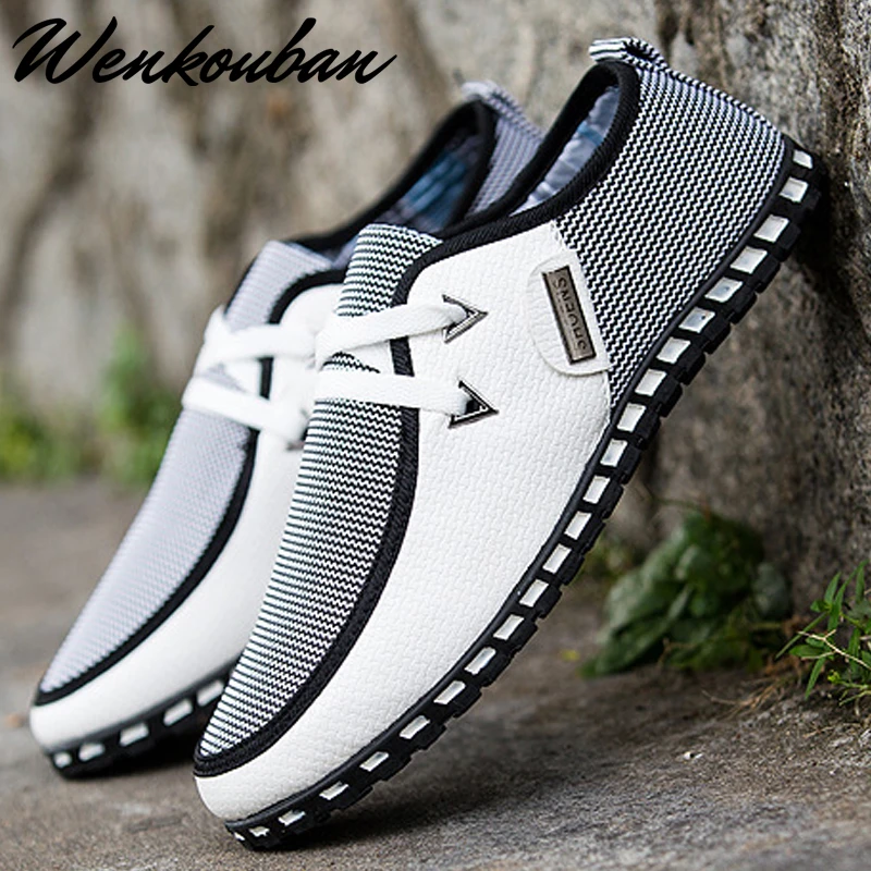 Туфли мужские без шнуровки повседневная обувь для вождения плоская подошва цвет