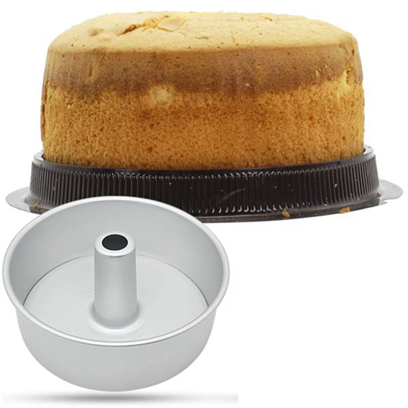 

9Inch Aluminum Alloy Round Chiffon Cake Pan Removable Bottom Hollow Chimney Cake Mold DIY Baking Cake Tools